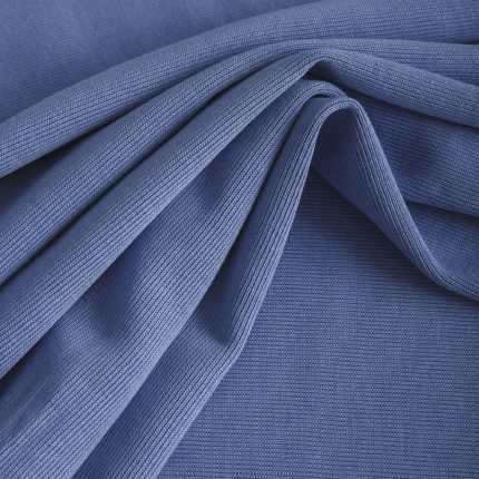 Ткань для рукоделия рибана – это трикотажное полотно, применяется для шитья одежды. Состав ткани: 85% хлопок, 15% полиэстер Плотность: 340 гр Ширина: 170 см